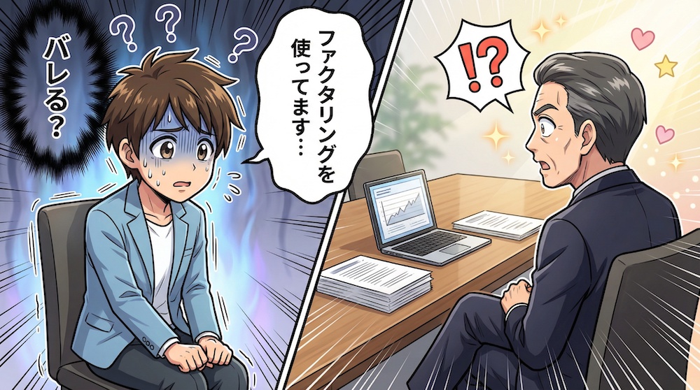 クライアントにバレる?バレない?ファクタリングの利用を正直に告白してみた結果…