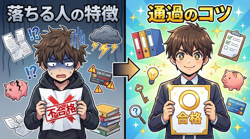 審査に落ちる人の特徴とは?フリーランスが知っておくべき審査通過のコツ